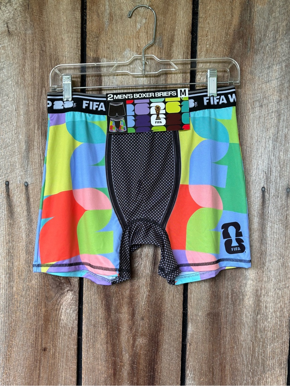 FIFA Men’s Boxer Briefs 2 Pack Size M World Cup 26 Soccer Underwear NWT